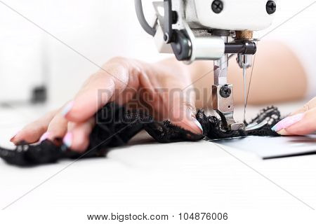 Factory, sewing room.