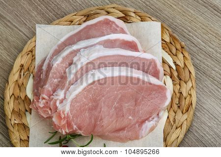 Raw Porl Steak
