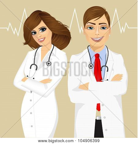 experienced male and female doctors