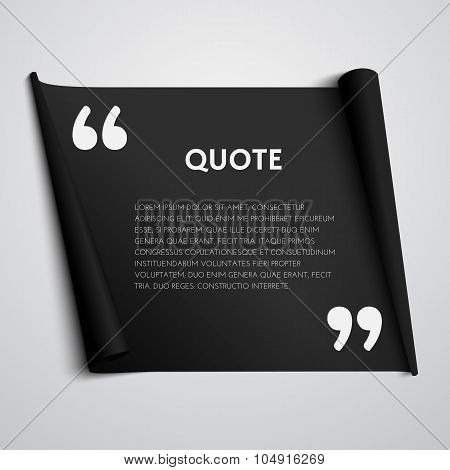Quote text bubble