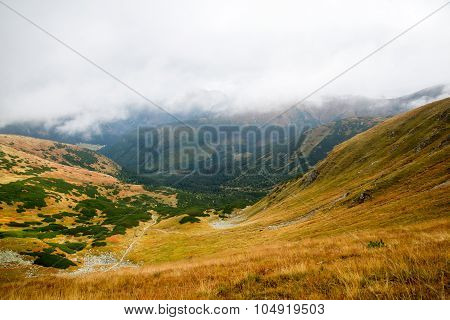 view from Volovec at Tatra mountains