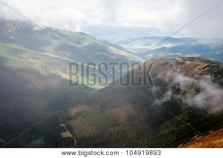 view from Volovec at Tatra mountains