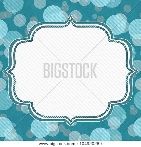 Teal And Gray Polka Dot Frame Background