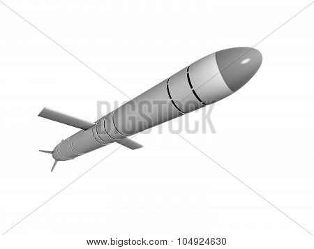 Cruise Missiles Isolated On White Background