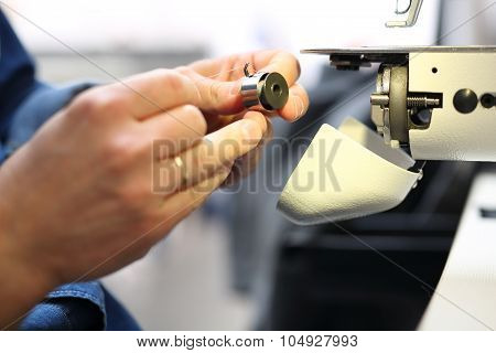 Factory, sewing room.