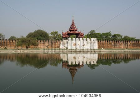 Asia Myanmar Mandalay Fortress Wall
