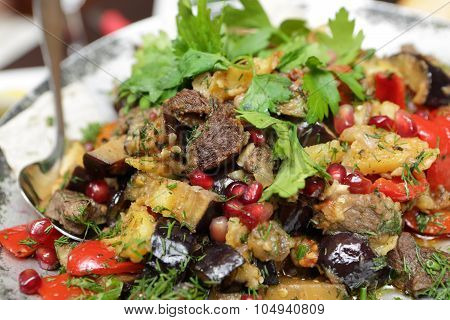 Saj Kebab On A Plate