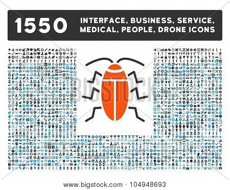 Cockroach Icon and More Interface, Business, Medical, People, Awards Glyph Symbols