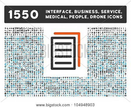 Copy Document Icon and More Interface, Business, Medical, People, Awards Glyph Symbols