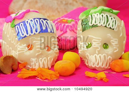 Día de los muertos cráneos