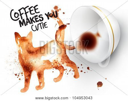 Poster Wild Coffee Cat