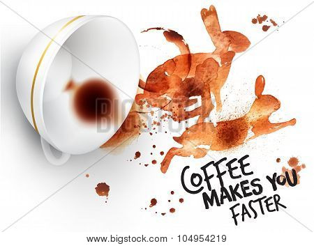 Poster Wild Coffee Rabbit