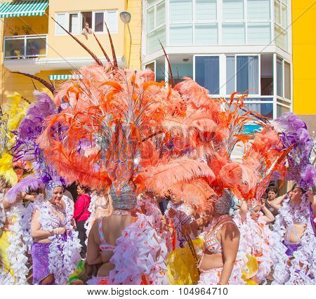 Las Palmas De Gran Canaria Beach Carnival 2015 Parade On The Las Canteras