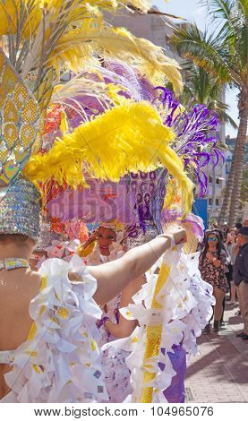 Las Palmas De Gran Canaria Beach Carnival 2015 Parade On The Las Canteras