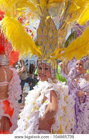 Las Palmas De Gran Canaria Beach Carnival 2015 Parade On The Las Canteras