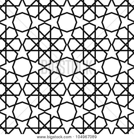 Arabesque pattern. Vector seamless traditional east design.