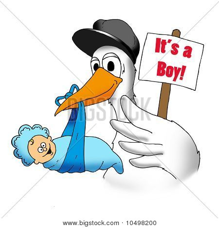 Čáp s Baby Boy