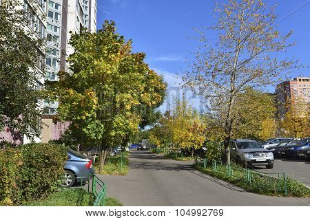 MOSCOW RUSSIA - 19.09.2015. Zelenograd - The sleeping area of a Moscow