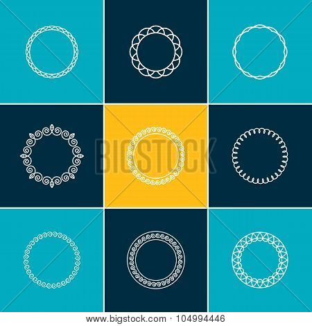 Outline Frames for Labels, Badges, Monograms