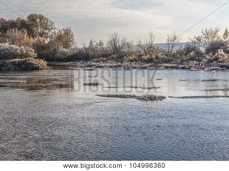 Frosty Sunrise On The River Teterev