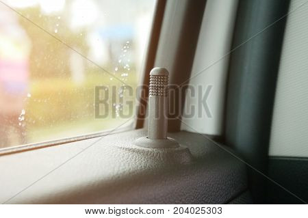 Inner car locks,Inner door handle modern black car