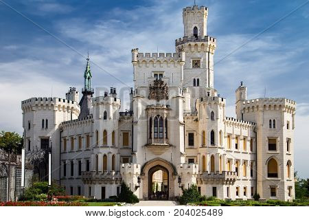 Hluboka Nad Vltavou Castle In Czech Republic