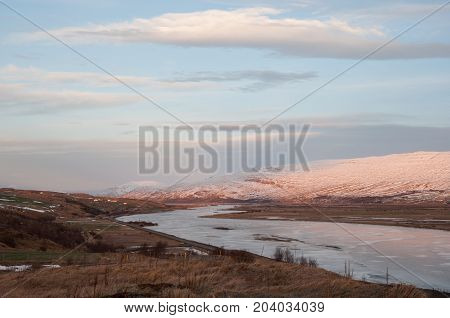 Eyjafjordur Valley in the North Icelandic countryside