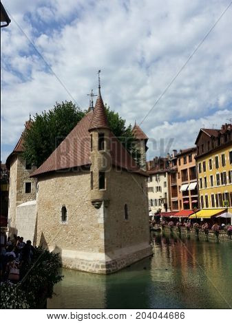 The Palais de l'Isle in annecy after restoration, France.
