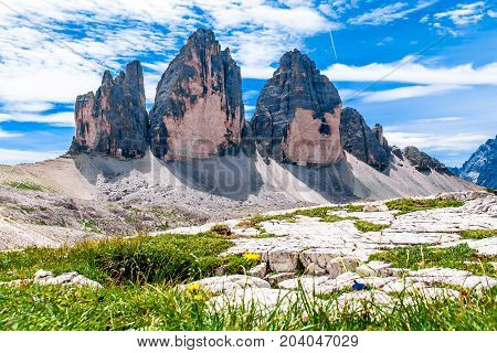 The Tre Cime di Lavaredo (Italian for 
