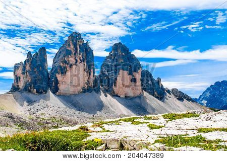 The Tre Cime di Lavaredo (Italian for 