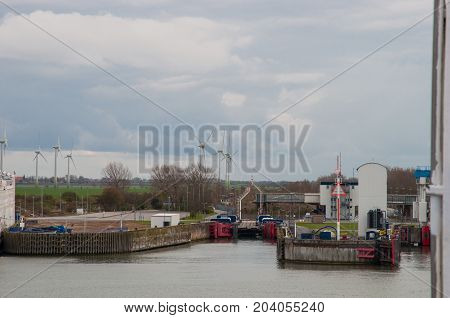 Ferry Dock In Puttgarden Germany
