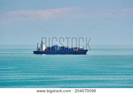 Big Container Ship in the Black Sea