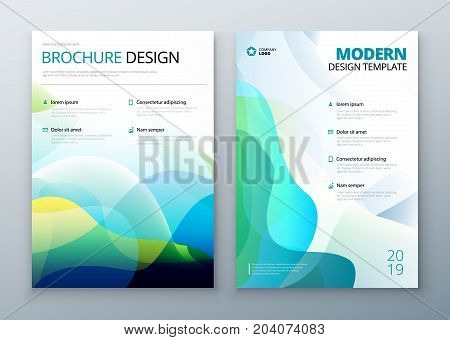 Liquid Cover set. Template for brochure, banner, plackard, poster, report, catalog, magazine, flyer etc. Modern liquid or fluid abstract background.