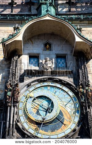 Prague Astronomical Clock in the Old Town of Prague. Czech republic