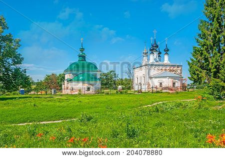 The Churches On Green Meadow In Suzdal