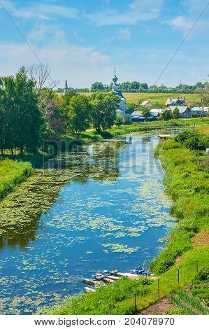 Relax On Kamenka River Bank In Suzdal