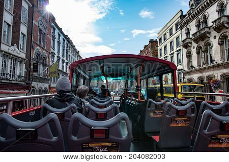 DUBLIN, IRELAND - AUGUST 30, 2017: View of City of Dublin Ireland