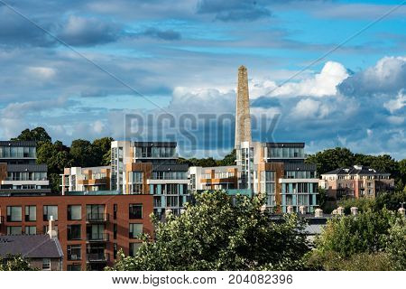 DUBLIN, IRELAND - AUGUST 30, 2017: View of City of Dublin Ireland
