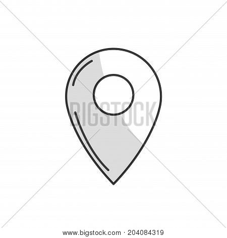 line symbol ubication to explore map location vector illustration