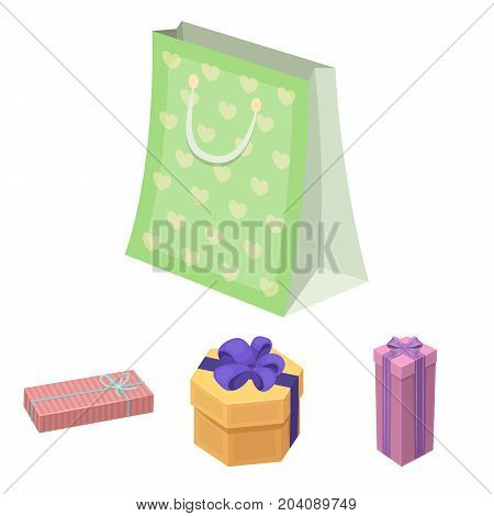 Gift box with bow, gift bag.Gifts and certificates set collection icons in cartoon style vector symbol stock illustration .