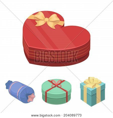 Gift box with bow, gift bag.Gifts and certificates set collection icons in cartoon style vector symbol stock illustration .