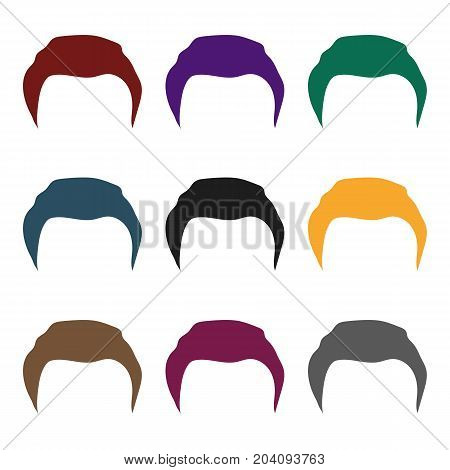 Woman's hairstyle icon in black style isolated on white background. Beard symbol vector illustration.