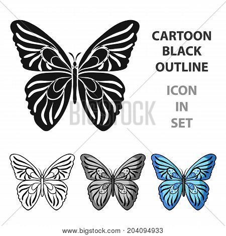 Butterfly icon in cartoon design isolated on white background. Insects symbol stock vector illustration.
