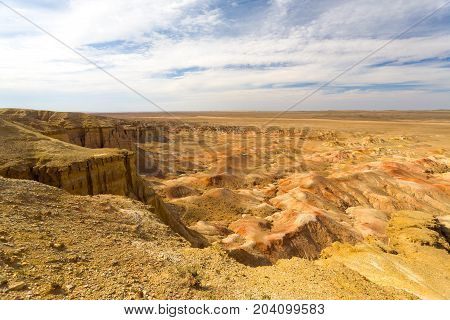 Flaming Cliffs Bayanzag Edge Gobi Desert Mongolia