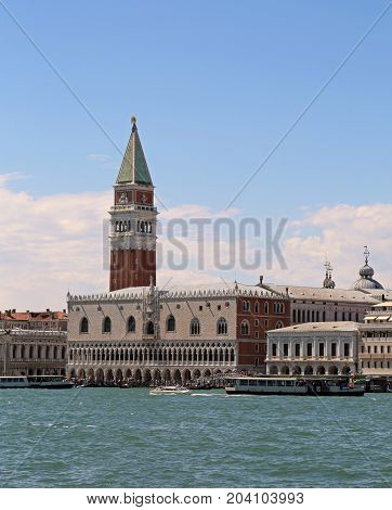 Venice Italy Campanile Of Saint Mark And Ducal Palace Photograph