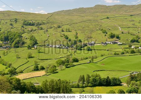 Village of Troutbeck in the English Lake District
