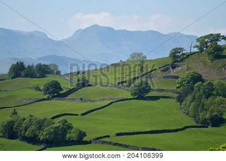 Bowfell above Troutbeck Valley, English Lake District