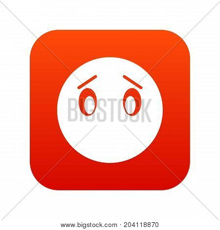 Emoticon digital red for any design isolated on white vector illustration