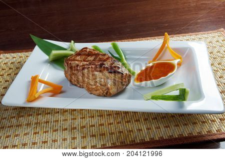 Japanese Kobe beef Roast.Shallow depth-of-field. close up meal