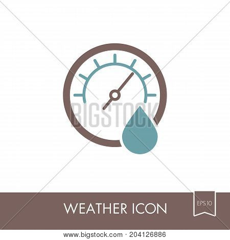 Hygrometer icon. Meteorology. Weather. Vector illustration eps 10
